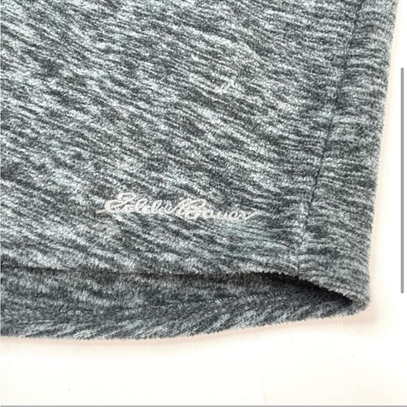 Eddie Bauer Gray Heathered Button Up Fleece - Picture 3 of 5